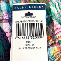 Polo Ralph Lauren Smocked Patchwork Cotton Madras Dress, Girls, Size 14, Multicolor, 313935656001