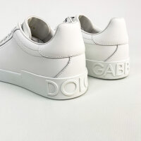 Dolce & Gabbana Sneakers Bassa Vitello Nappato, Mens, White, EU 43, CS1772A106580001