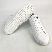Dolce & Gabbana Sneakers Bassa Vitello Nappato, Mens, White, EU 43, CS1772A106580001