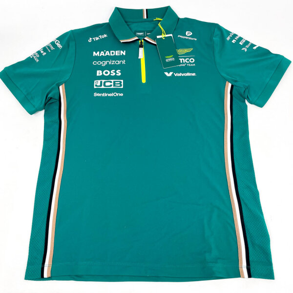 Aston Martin F1 2025 Team Polo Mens Size M Green 701233031 002