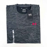Under Armour 1382796-002 UA Tech Textured T-Shirt Mens Size L Black/Red