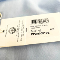 Profuomo Two-Ply Twill Shirt, Mens, Size 42, Light Blue, PP2H00010B