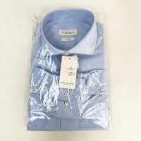Profuomo Two-Ply Twill Shirt, Mens, Size 42, Light Blue, PP2H00010B