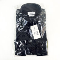 Profuomo PP2H00010D Two-Ply Twill Shirt Mens Size 37 Black