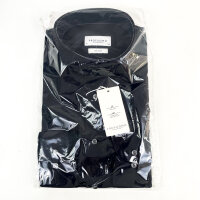 Profuomo Two-Ply Twill Shirt, Mens, Size 39, Black, PP2H00010D