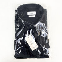 Profuomo, PP2H00010D, Two-Ply Twill Hemd, Herren, Größe 44, Schwarz