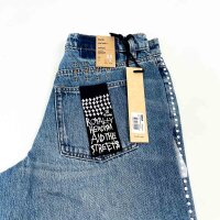 Ksubi Low Rider Texas Blue Studded Jeans Womens Size 26 Blue WFA25DJ011