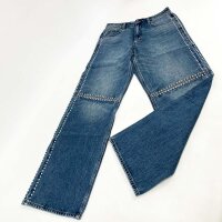 Ksubi Low Rider Texas Blue Studded Jeans Womens Size 26 Blue WFA25DJ011