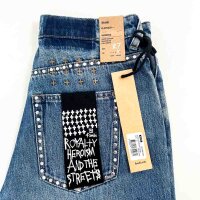 Ksubi WFA25DJ004 Jeans Playback Texas Blue Studded Womens Size 27 Blue