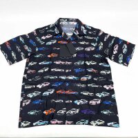 Philipp Plein Cars Racing Seiden-Bowlinghemd, Herren,...