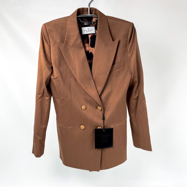 Philipp Plein Gold Fit Blazer LS - SAEC-WRF0699-PTE003N_04 - Size S, Womens, Brown