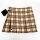 Philipp Plein SAEC-WRV0609-PTE004N Mini Skirt, Checked Pleated, Flame, Rose/Brown, Size XL, Womens