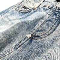 Philipp Plein SAEC-WDT2752-PDE004N Denim Skater Fit Jeans Flame Womens Size 24