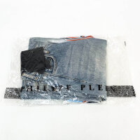 Philipp Plein SAEC-WDT2752-PDE004N Denim Skater Fit Jeans Flame Womens Size 24