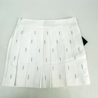 Philipp Plein Rhinestone Skull Pleated Mini Skirt, Size M, Women, White, SAEC-WRV0608-PTE012N