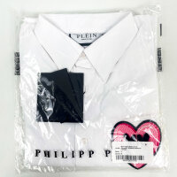 Philipp Plein SAEC-MRP2341-PTE004N_01 Sugar Daddy LS Patches Shirt Size M Mens White