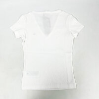 Tommy Jeans DW0DW17385-YBR T-Shirt Essential Rib V XS Damen Weiß