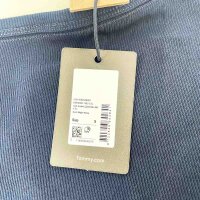 Tommy Jeans DW0DW17385-C1G Essential Rib V T-Shirt Damen Dark Night Navy Größe S