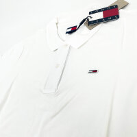 Tommy Jeans DM0DM15370-YBR Polo Shirt Slim Fit, Size XXL, Mens, White