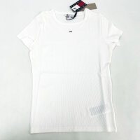 Tommy Jeans DW0DW17383-YBR Ribbed Slim T-Shirt Damen...