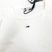 Tommy Jeans DW0DW17383-YBR Ribbed Slim T-Shirt Damen...
