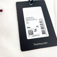 Tommy Jeans DW0DW17383-YBR Ribbed Slim T-Shirt Damen Weiß XS