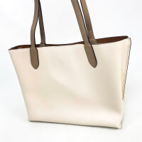 Coach Willow tote bag, beige, smooth leather, womens, 34/40 × 28 × 16 cm, C0691