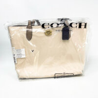 Coach Willow tote bag, beige, smooth leather, womens, 34/40 × 28 × 16 cm, C0691