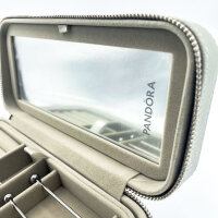 Pandora Kleine Schmuckbox,Textil, Grau, 20 x 8.5 x 10.1 cm, A012