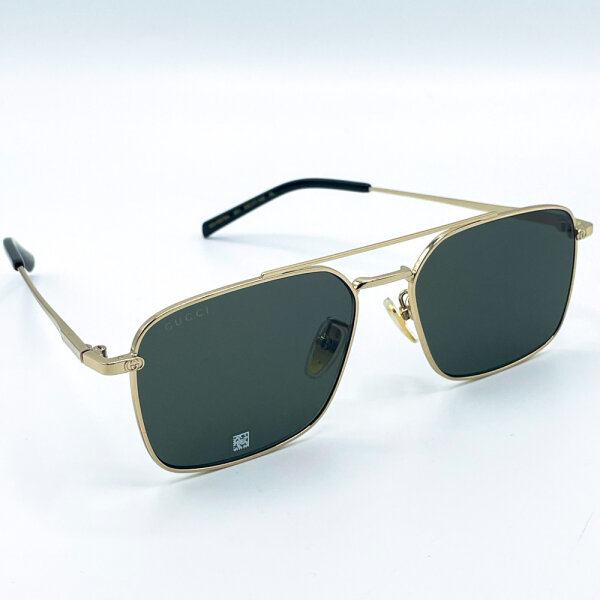 GUCCI GG1957SA 001 Sonnenbrille, Glas 58 mm, Steg 17 mm, Bügel 145 mm, Herren, Gold/Grau