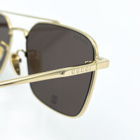 GUCCI GG1957SA 002 Sonnenbrille, Glas 58 mm, Steg 17 mm, Bügel 145 mm, Herren, Gold/Braun