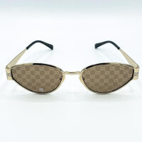 GUCCI GG1853S 003 Sonnenbrille, Glas 55 mm, Steg 19 mm, Bügel 145 mm, Damen, Gold/Braun