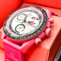 Omega x Swatch MoonSwatch SO33P700 Armbanduhr Mission to the Pink Moonphase, Unisex, Rosa