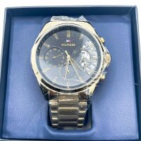 Tommy Hilfiger Baker 1710447 Herrenuhr, 44 mm, Gold/Schwarz