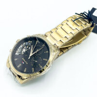 Tommy Hilfiger Baker 1710447 Herrenuhr, 44 mm, Gold/Schwarz