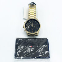 Tommy Hilfiger Baker 1710447 Herrenuhr, 44 mm, Gold/Schwarz