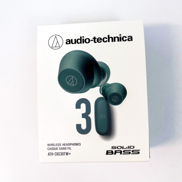 Audio-Technica ATH-CKS30TW+, kabellose In-Ear-Kopfhörer, Bluetooth 5.1, Noise Cancelling, Grün