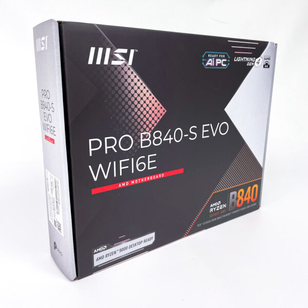MSI Pro B840-S EVO WIFI6E, AMD, Sockel AM5, DDR5-SDRAM, 256 GB, 911-7E93-001