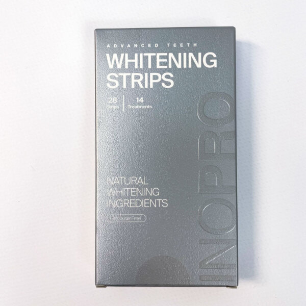 InoPro teeth whitening strips, 14 applications, 28 strips, peroxide-free, for sensitive teeth