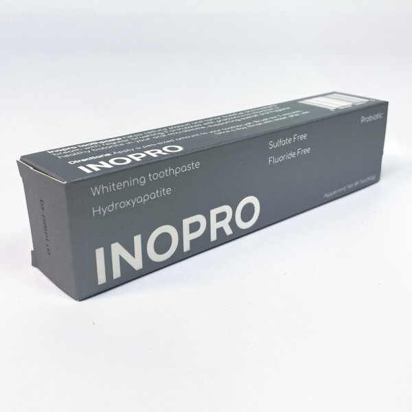 InoPro Natural Teeth Whitening Toothpaste with Hydroxyapatite and Probiotics, Fluoride-Free