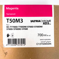 Epson T50M3 Tintenpatrone, Magenta, 700 ml, SC-T7700D/DM, SC-T5700D/DM, SC-T3700D/DE/E, C13T50M30N
