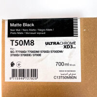 Epson T50M8 Matte Black Ink Cartridge, 700 ml – SC-T7700D/DM, SC-T5700D/DM, SC-T3700D/DE/E, C13T50M80N