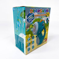 Dinosaurier automatische Seifenblasenmaschine mit LED-Lichtern, 5.000+ Seifenblasen pro Minute, inklusive Seifenblasenlösung, PP013