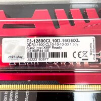 G.Skill Ripjaws X, F3-12800CL10D-16GBXL, RAM Memory, 16...