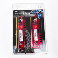 G.Skill Ripjaws X, F3-12800CL10D-16GBXL, RAM Arbeitsspeicher, 16 GB (2×8 GB), DDR3-1600, CL10, Rot