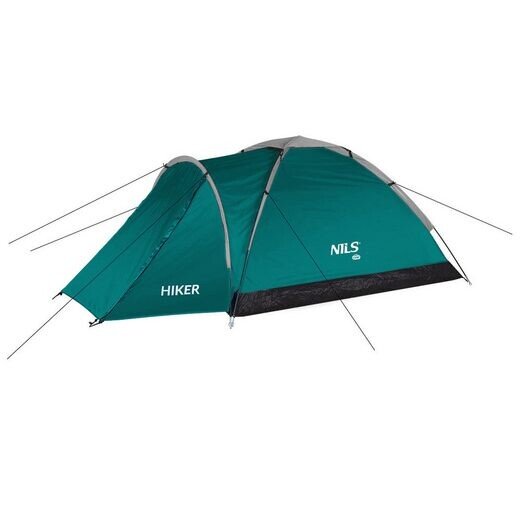NILS CAMP, NC6010, Group Tent Camping Tent 2-Person Trekking Tent, 2 Persons, Value Set, 1-piece, Waterproof 3000mm, Mosquito net in sleeping area improves air circulation