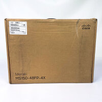 Cisco MS150-48FP-4X Netzwerk-Switch, verwaltet, L2/L3, Gigabit-Ethernet (10/100/1000), Power over Ethernet (PoE), 1 HE, Grau