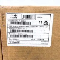Cisco MS150-48FP-4X Netzwerk-Switch, verwaltet, L2/L3, Gigabit-Ethernet (10/100/1000), Power over Ethernet (PoE), 1 HE, Grau