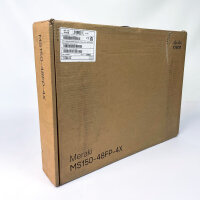 Cisco MS150-48FP-4X Netzwerk-Switch, verwaltet, L2/L3, Gigabit-Ethernet (10/100/1000), Power over Ethernet (PoE), 1 HE, Grau