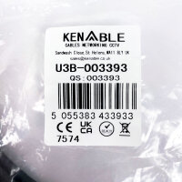 KENABLE U3B-003393, SuperSpeed ​​5m CCTV network cable, Type A to Type B, Black